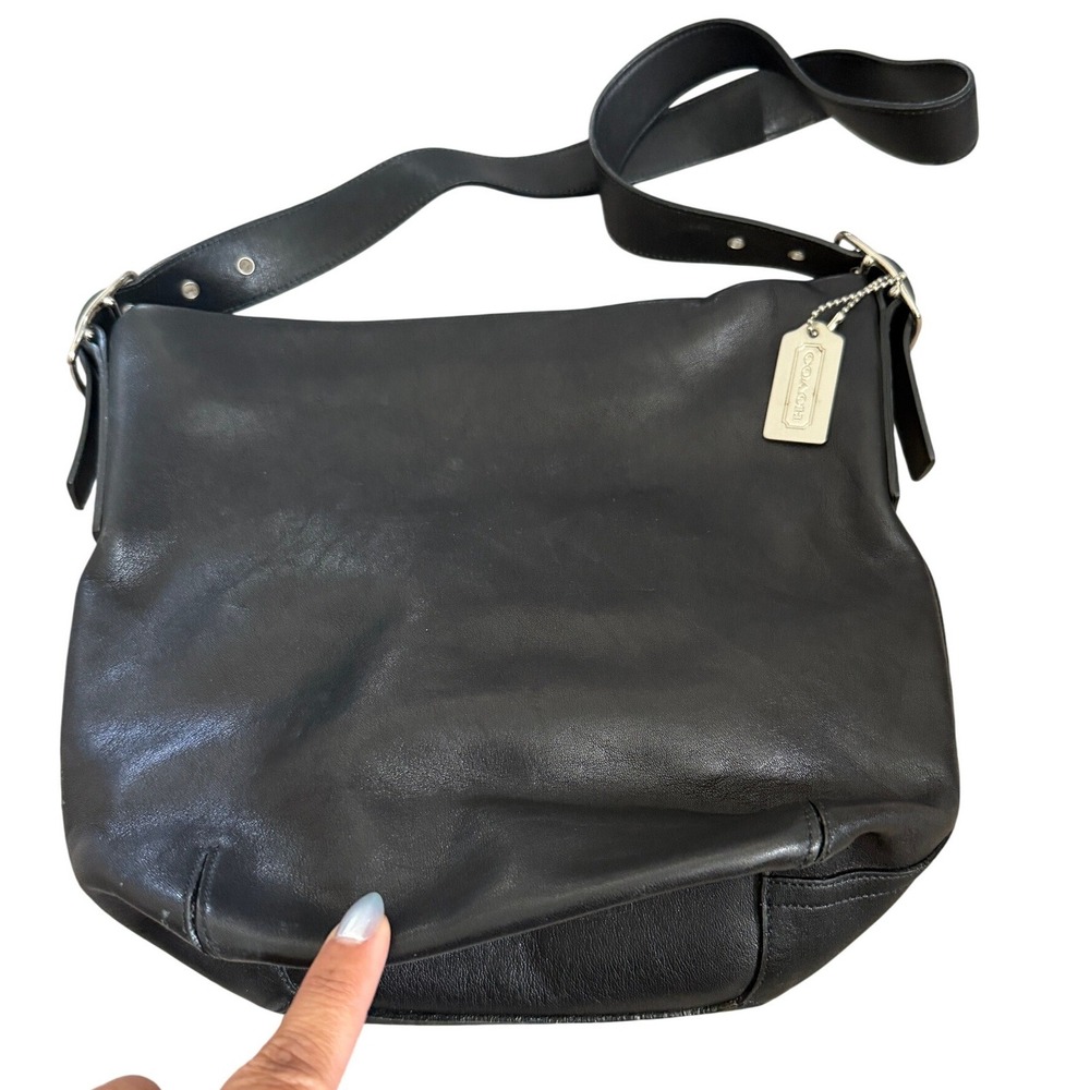 Coach Legacy Bucket Bag Slouchy Medium Black Women Shoulder Bag M1S-9186 Vintage